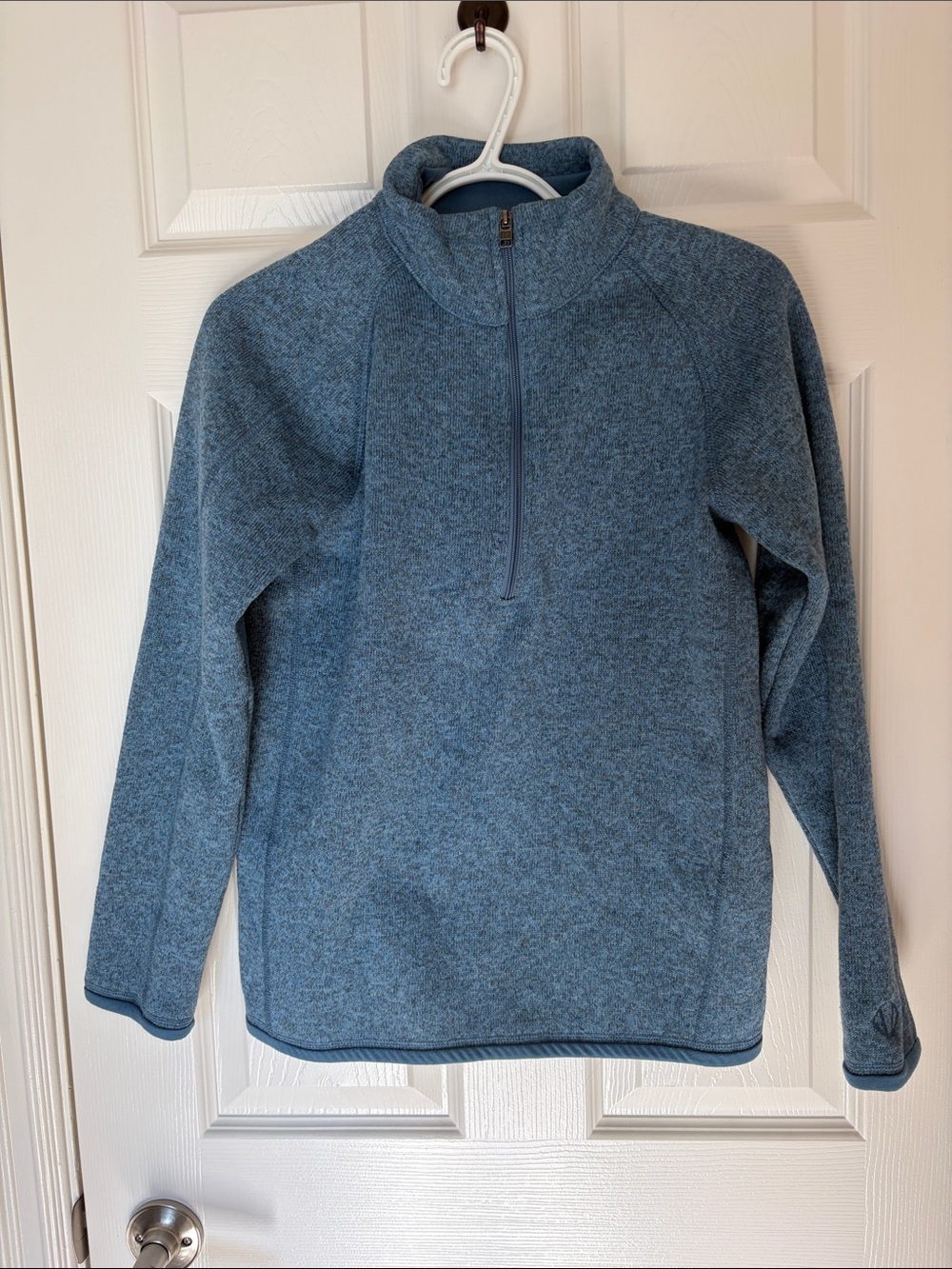 Sunice Men's Heathered Blue Quarter-Zip Fleece Pullover